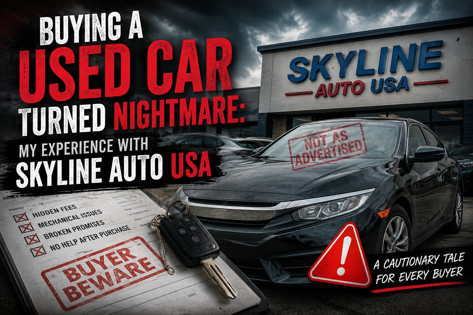 Buying a Used Car Turned Nightmare: My Experience With Skyline Auto USA